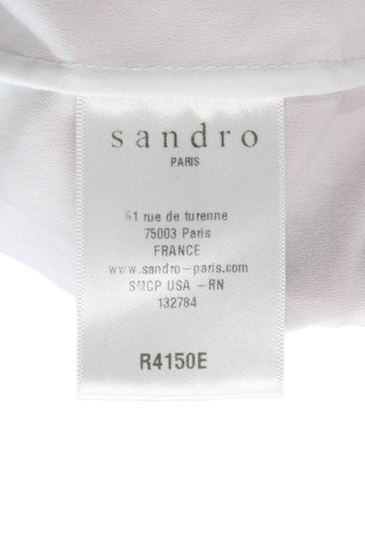 Sandro Paris Womens Red Sleeveless Shift Tank V Neck Dress Size M