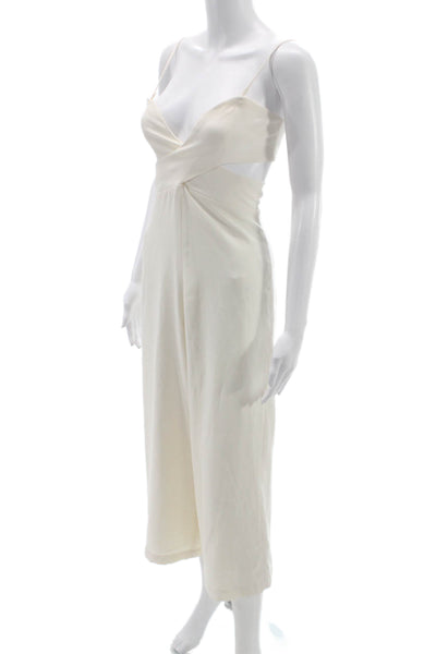 House of Harlow 1960 X Revolve Women White Sleeveless V-Neck Jumpsuit Size XS