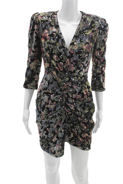 River Island Women Bodycon Mini Dress Black Size 6