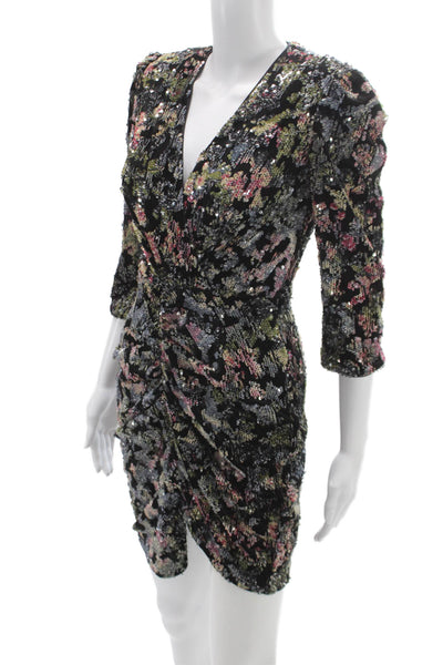 River Island Women Bodycon Mini Dress Black Size 6