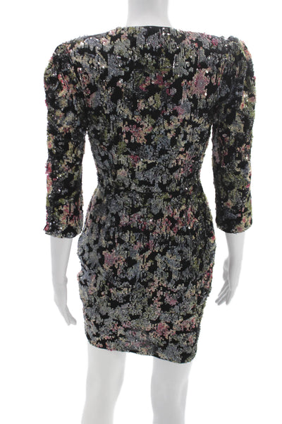 River Island Women Bodycon Mini Dress Black Size 6