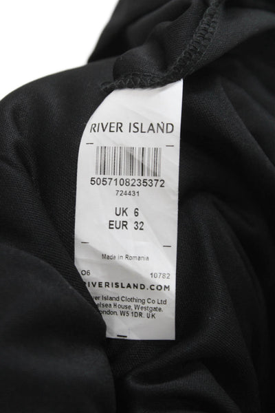 River Island Women Bodycon Mini Dress Black Size 6