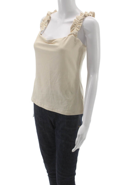 Susana Monaco Womens Camisole Beige 90% Nylon 10% Spandex Sleeveless Size XL