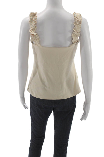 Susana Monaco Womens Camisole Beige 90% Nylon 10% Spandex Sleeveless Size XL