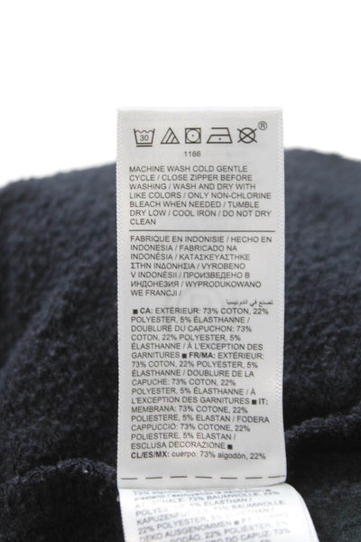 Athleta Women Full-Zip Hoodie Black Long Sleeve Size L