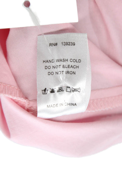 Pomander Place Womens Pink Cotton Shirt Dress 3/4 Sleeve Knee Length Size M