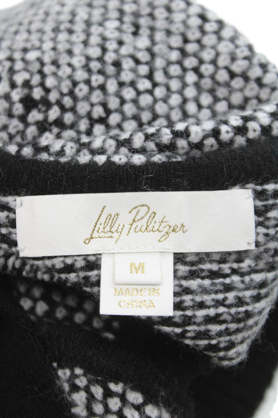 Lilly Pulitzer Women Black Geometric V-Neck Camisole Sleeveless Size M