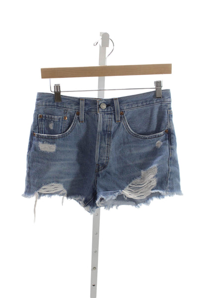 Levi Strauss & Co Unisex Blue 100% Cotton 90s Shorts Size 26