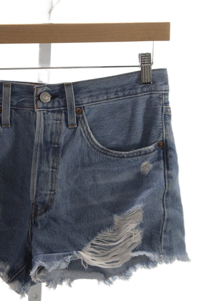 Levi Strauss & Co Unisex Blue 100% Cotton 90s Shorts Size 26