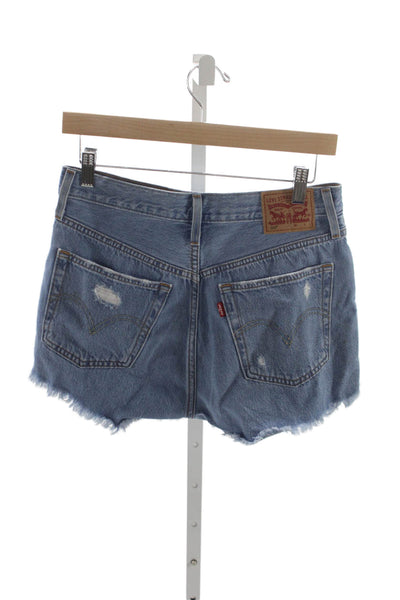 Levi Strauss & Co Unisex Blue 100% Cotton 90s Shorts Size 26