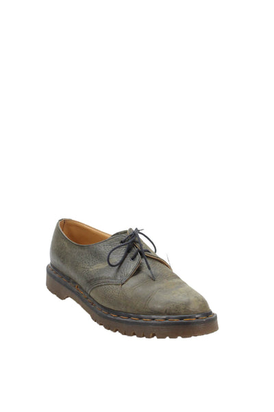 Dr. Martens Mens Leather Lace Up Oxford Shoes Textured Brown Size 8