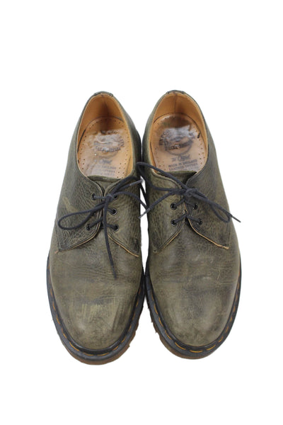 Dr. Martens Mens Leather Lace Up Oxford Shoes Textured Brown Size 8