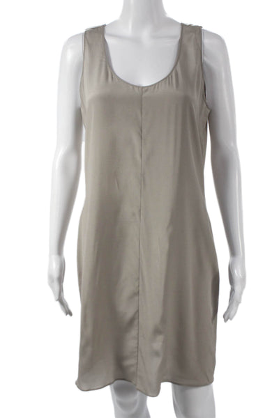Loewe Womens Shirt Dress Gray Collared Button Short Designer Size S