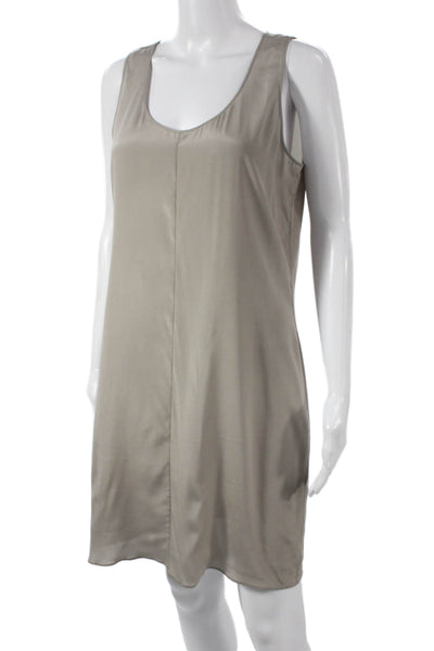 Loewe Womens Shirt Dress Gray Collared Button Short Designer Size S
