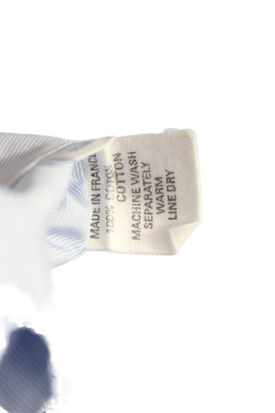 CBarvet Mens Point Spread Dress Shirt Light Blue Cotton Long Sleeve Size M