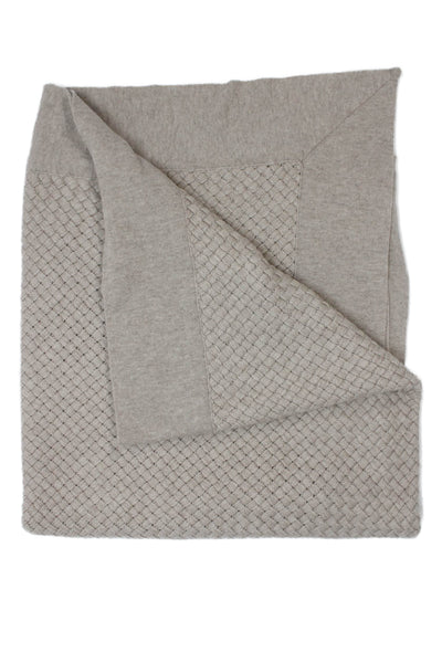 Rani Arabella Unisex Cashmere Throw Blanket Beige Size 100" X 100"