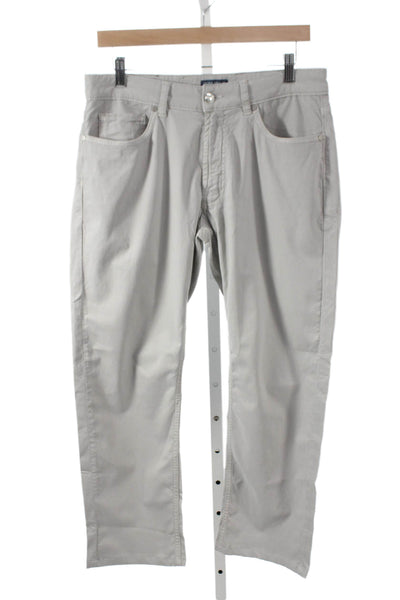 Peter Millar Mens Chinos Gray Tencel Cotton Stretch Size 32