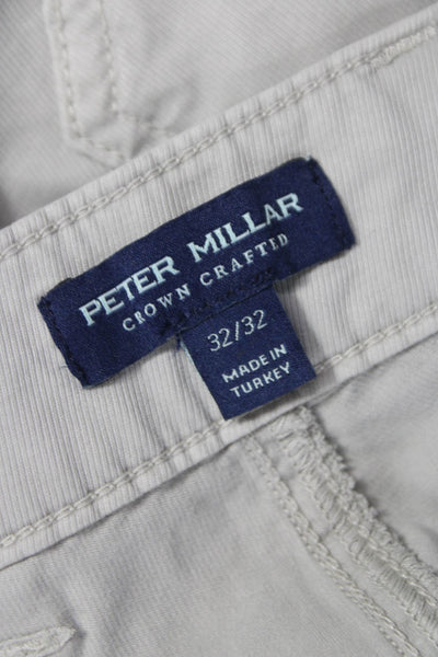 Peter Millar Mens Chinos Gray Tencel Cotton Stretch Size 32