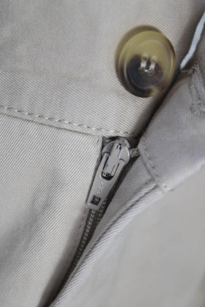 Brunello Cucinelli Mens Chino Pants Beige 100% Cotton Button Size 32