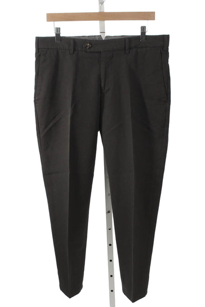 Brunello Cucinelli Mens Chino Dress Pants Black Cotton Size 48