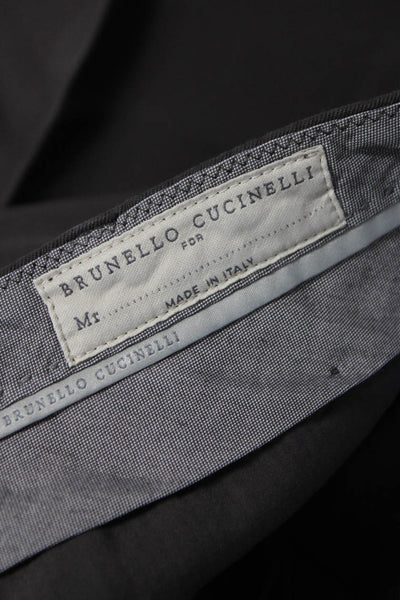 Brunello Cucinelli Mens Chino Dress Pants Black Cotton Size 48