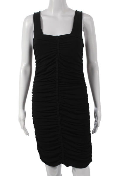 Givenchy Women Bodycon Sheath Dress Black Sleeveless Square Neck Size 44