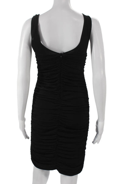 Givenchy Women Bodycon Sheath Dress Black Sleeveless Square Neck Size 44