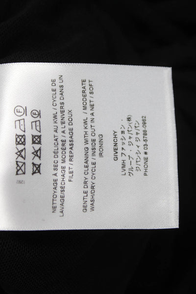 Givenchy Women Bodycon Sheath Dress Black Sleeveless Square Neck Size 44