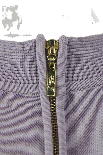 Eliza J Womens Fit & Flare Sweater Dress Purple Striped Mockneck Size XL