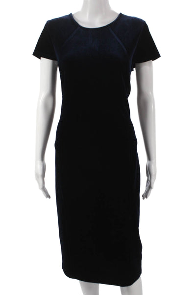 Felicity & Coco Womens Bodycon Pencil Dress Navy Short Sleeve Size XL