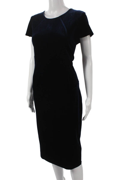 Felicity & Coco Womens Bodycon Pencil Dress Navy Short Sleeve Size XL