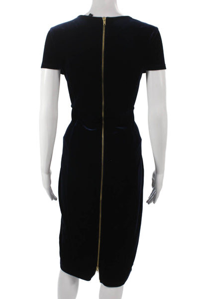 Felicity & Coco Womens Bodycon Pencil Dress Navy Short Sleeve Size XL
