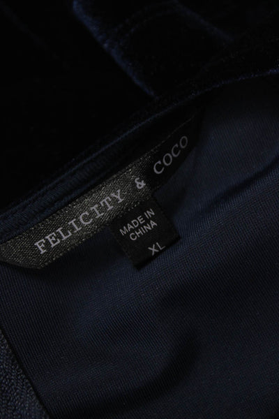 Felicity & Coco Womens Bodycon Pencil Dress Navy Short Sleeve Size XL