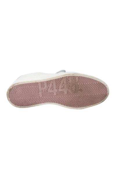 P448 Womens Leather Low Top Lace Up Sneakers White Size 40 10