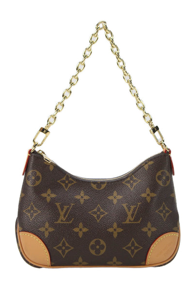 Louis Vuitton Womens Monogram Coated Canvas Nano Boulogne Handbag Brown