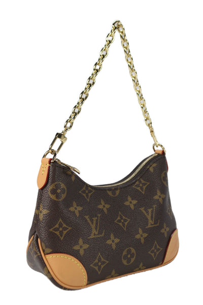Louis Vuitton Womens Monogram Coated Canvas Nano Boulogne Handbag Brown