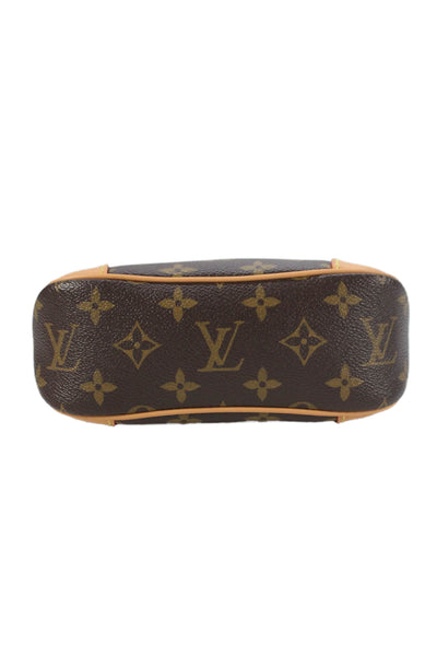 Louis Vuitton Womens Monogram Coated Canvas Nano Boulogne Handbag Brown