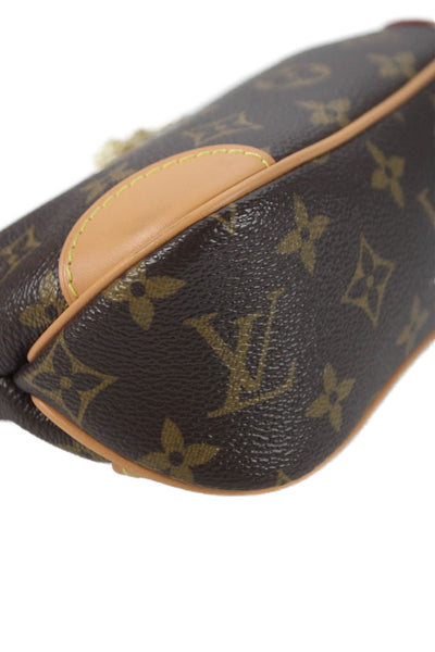 Louis Vuitton Womens Monogram Coated Canvas Nano Boulogne Handbag Brown