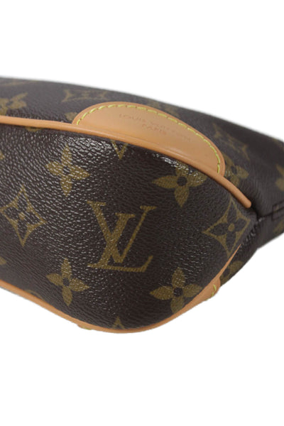 Louis Vuitton Womens Monogram Coated Canvas Nano Boulogne Handbag Brown