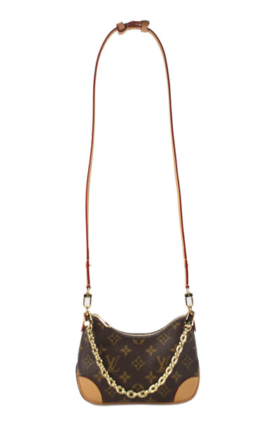 Louis Vuitton Womens Monogram Coated Canvas Nano Boulogne Handbag Brown