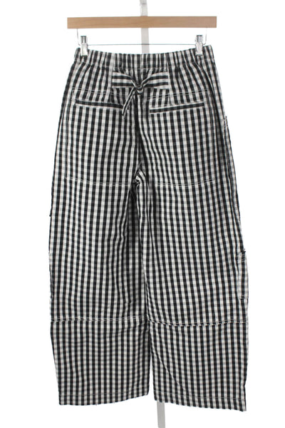 BDG Unisex Cargo Carpenter Black Check Cotton Drawstring Pants Size S