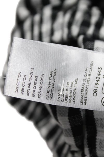 BDG Unisex Cargo Carpenter Black Check Cotton Drawstring Pants Size S