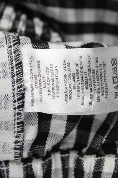 BDG Unisex Cargo Carpenter Black Check Cotton Drawstring Pants Size S