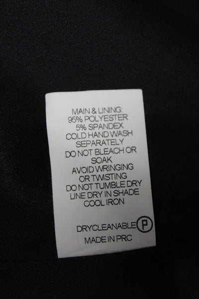 Wish Womens Black V-Neck Overcoat Long Sleeve Button Closure Size S