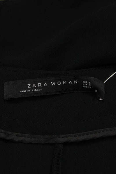 Zara Woman Womens Jumpsuit Black Sleeveless Square Neck Viscose Size S