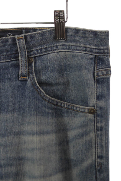 AG Men Blue Straight Jeans 34 Inseam Size 33