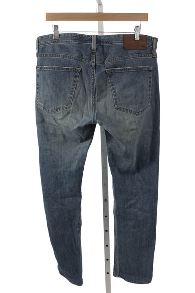 AG Men Blue Straight Jeans 34 Inseam Size 33