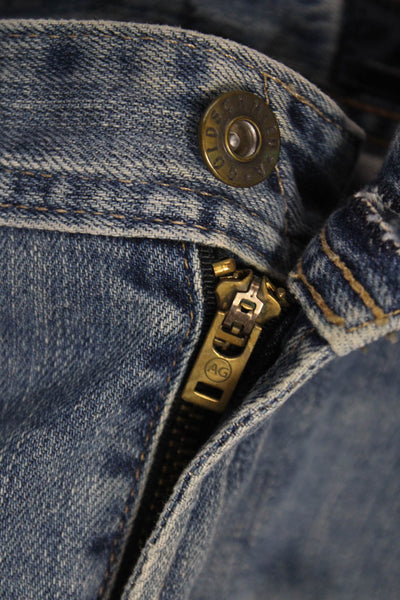 AG Men Blue Straight Jeans 34 Inseam Size 33