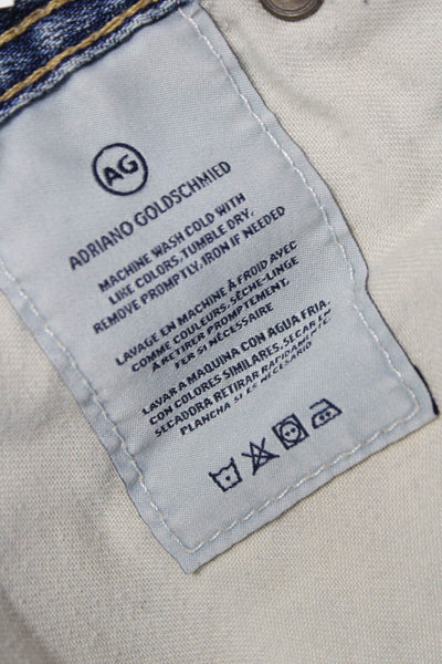 AG Men Blue Straight Jeans 34 Inseam Size 33