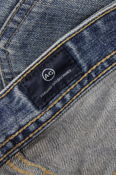 AG Men Blue Straight Jeans 34 Inseam Size 33